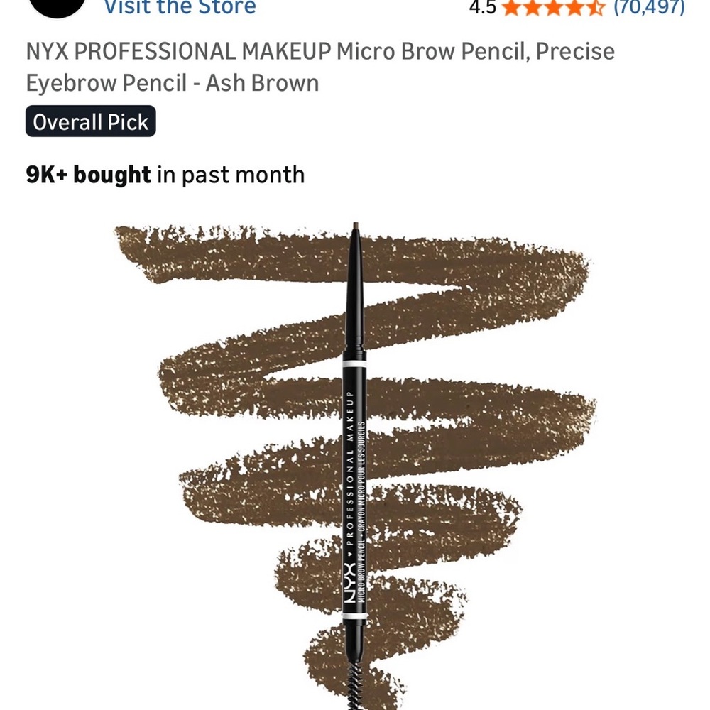3 NYX Micro Brow Pencils - Ash Brown